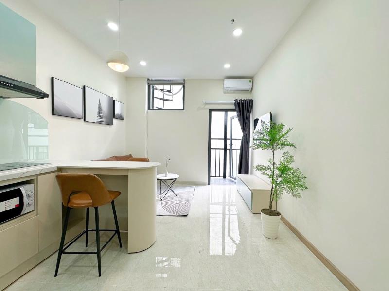 Cho thuê căn hộ 1pn khu ga t1, gần sân bay, cv gia định, full nội thất bancol - Ảnh 2