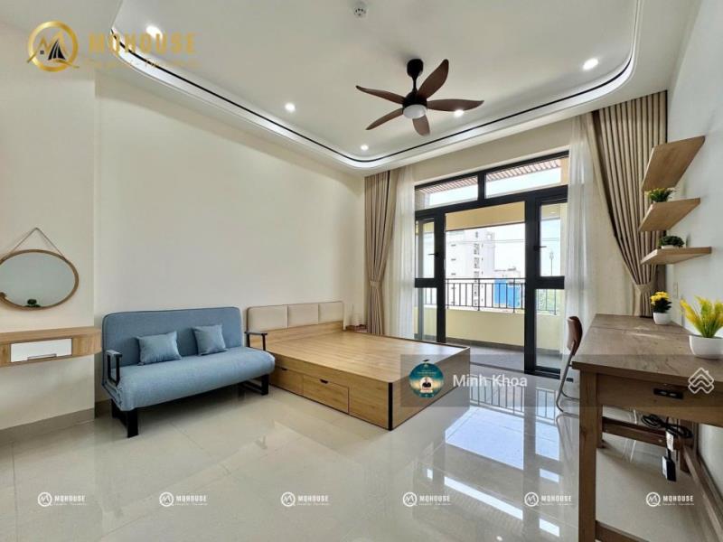 Cho thuê cc mini studio ban công tone gỗ cực đẹp gần etown cộng hòa, hvhk, ga t3