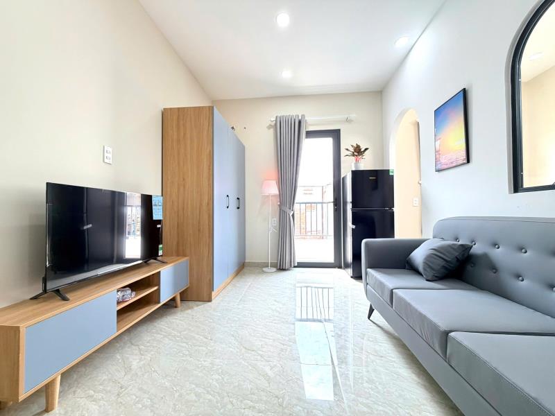 Cho thuê căn hộ có ban công và cửa sổ lớn thoáng mát full nội thất đường nguyễn xí quận bình thạnh, sát quận 1, gò vấp