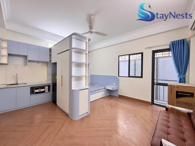 Studio ban công thoại ngọc hầu – gần đại học văn hiến, đại học học bàng ba – trục đường hoà bình, luỹ bán bích – ngã tư 4 xã