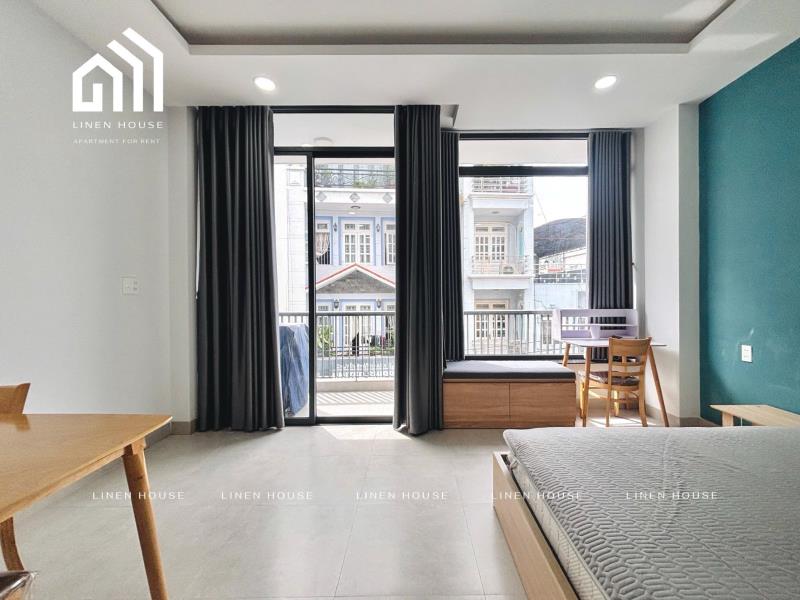 Cho thuê căn hộ 1pn ban công mới 100% - full nội thất - gần etown cộng hoà - Ảnh 2