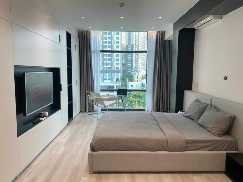 Cho thuê căn hộ 1 phòng ngủ tại bình thạnh, full nội thất, cửa sổ lớn, máy giặt riêng, view thành phố, gần quận 1 - Ảnh 2