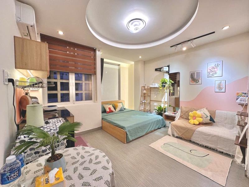 Cho thuê căn hộ 35m2 mới decor xinh thoáng ngay bờ kè giáp q1, q2- hoa lan, phú nhuận