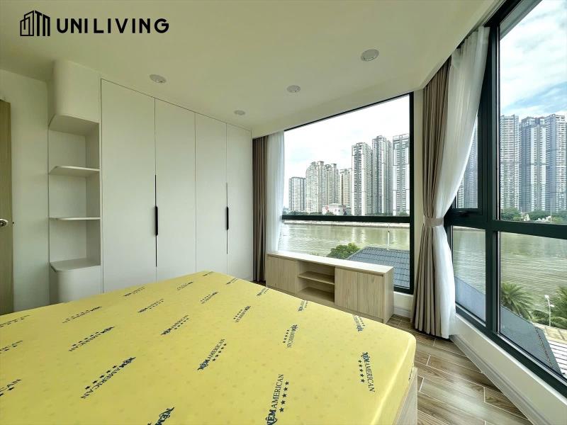 Căn hộ 1pn 40m² tại trần não, quận 2, thiết kế thoáng, có kính lớn đón nắng, bếp tách biệt và đầy đủ nội thất - Ảnh 2