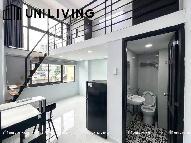Phòng gác lửng cao – cửa sổ kính thoáng – full nội thất – bình thạnh