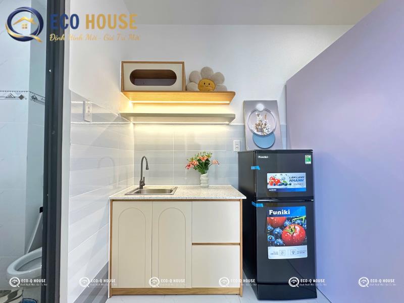 Cho thuê căn hộ dịch vụ ban công mới xây full nội thất đi bộ qua đh văn hiến - Ảnh 4