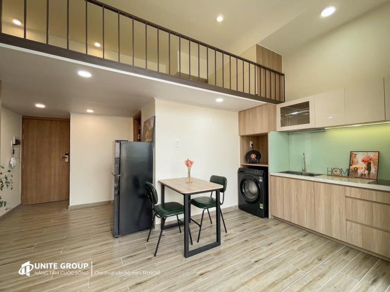 Cho thuê căn hộ duplex ban công giặt riêng luxury tone gỗ gần phan xích long, trường sa, quận 1 3 10