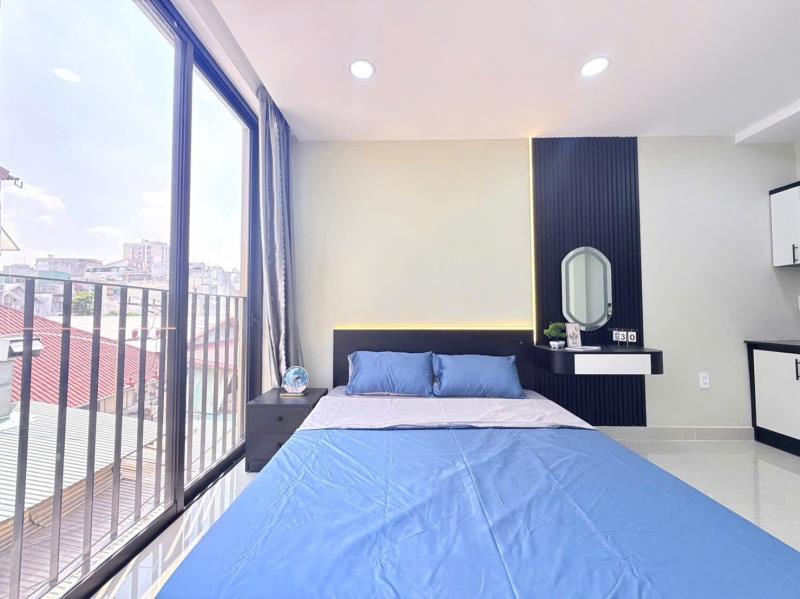 Cho thuê căn hộ dịch vụ bình thạnh full nội thất ban công tại nguyễn gia trí gần q1 - Ảnh 2