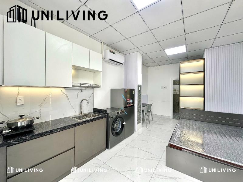 Căn hộ dịch vụ mới 100% ban công tone đen trắng, máy giặt riêng đường phan xích long - Ảnh 4