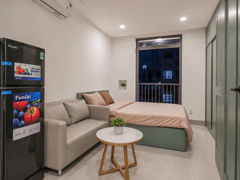 Cho thuê căn hộ studio ban công full nội thất gần rmit và vivo ngay khu dân cư phú mỹ hưng quận 7