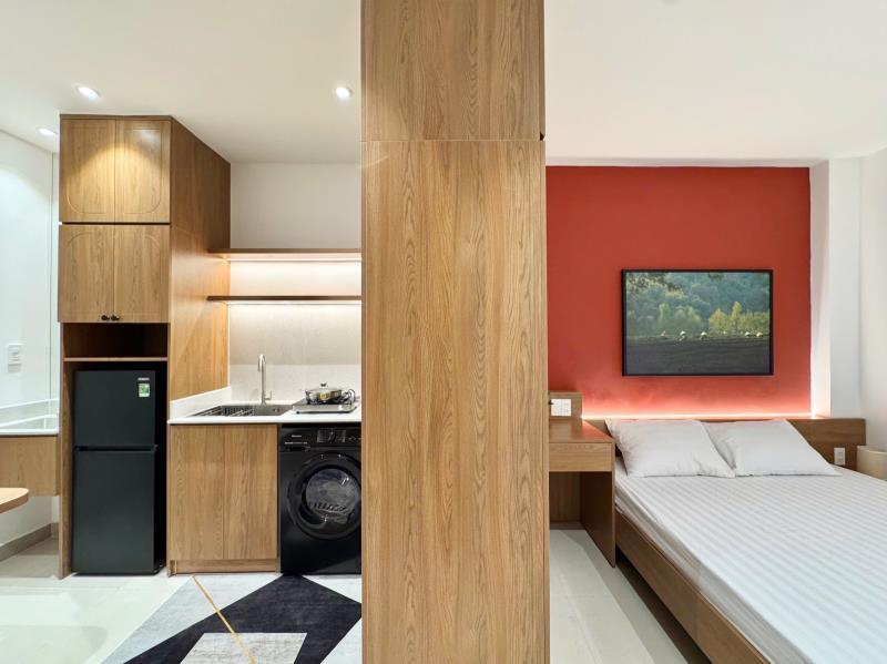 Studio/studio tách bếp mới có ban công cửa sổ trời - gần sân bay tân sơn nhất, cv hoàng văn thụ, cv gia định, bạch đằng, cửu long, hồng hà, nhà ga t3 - Ảnh 4