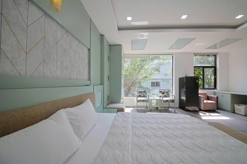 Studio cửa sổ lớn view cây xanh thala 44 phú mỹ hưng quận 7 phòng rộng view mát mẻ - Ảnh 2