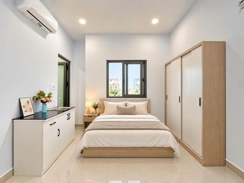 Cho thuê studio full nội thất tại tân bình. gần sân bay tân sơn nhất, đại học công thương, đại học văn hiến, học viện hàng không. tiện đi các khu vực phú nhuận, tân phú, khu trung tâm (q1, q2,...)