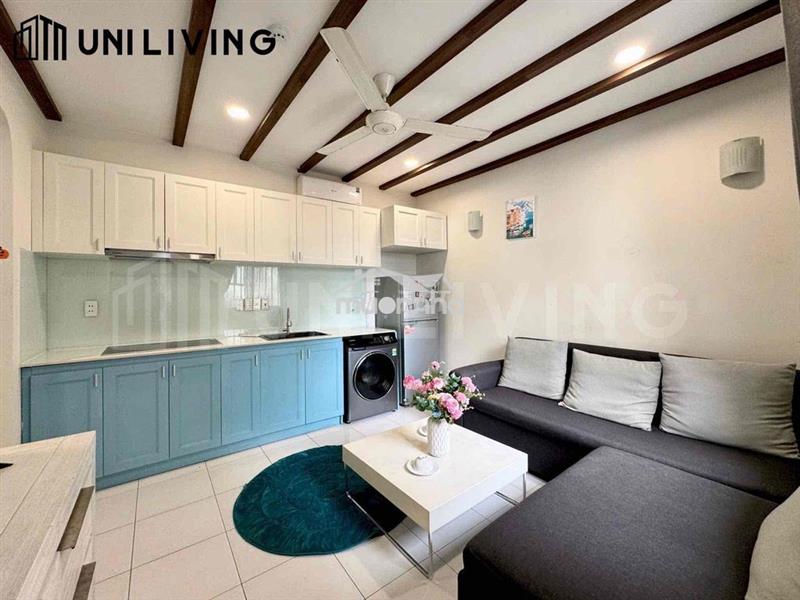 Căn hộ 1 phòng ngủ - đầy đủ tiện nghi - thang máy - hầm xe