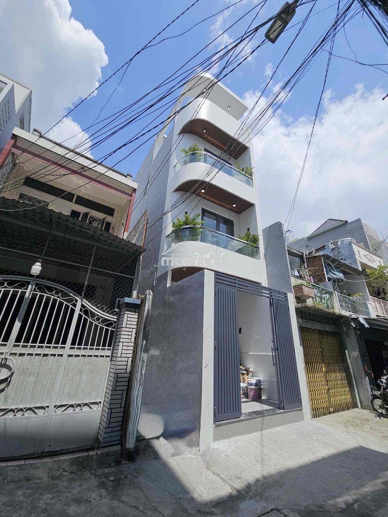 Nhà lầu 4 tầng hẻm oto 30m ra mặt tiền dương bá trạc