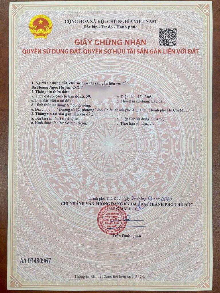 Giá chỉ ~48tr/m2 bán nhà  gần chợ thủ đức | 150m ra võ văn ngân - Ảnh 4