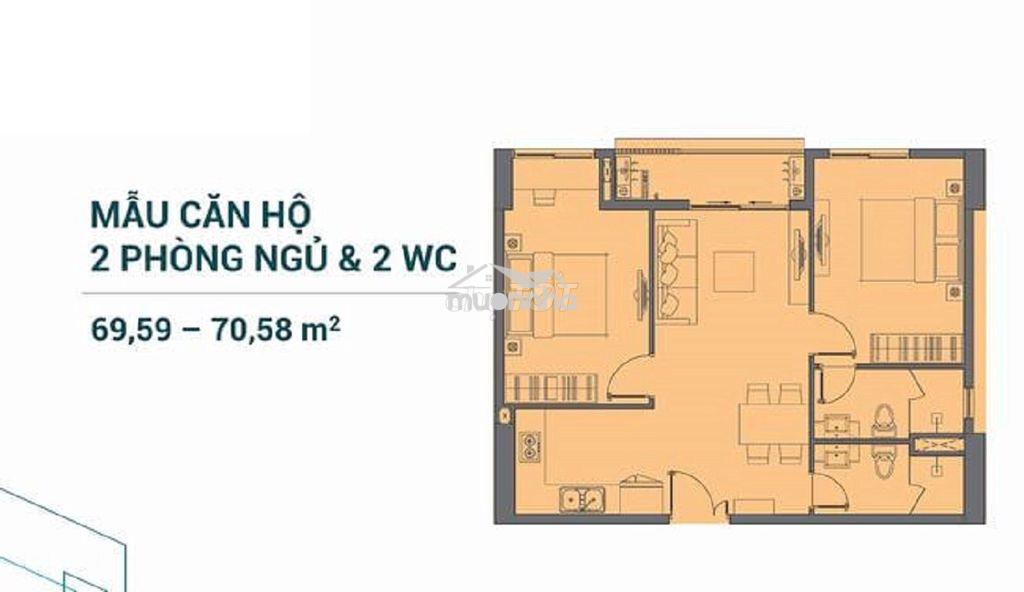 Cho thuê q7 boulevard - 2pn 2wc - nội thất cơ bản - giá 11 triệu. - Ảnh 2